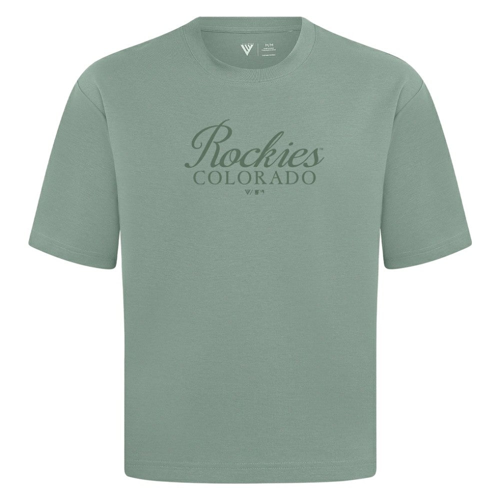 Green Colorado Rockies Levelwear Ethereal Oversized Luxe Signature Knit T-Shirt