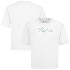 White San Diego Padres Levelwear Ethereal Oversized Luxe Signature Knit T-Shirt