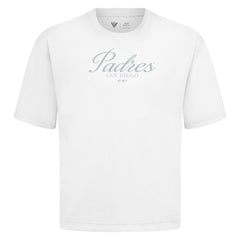 White San Diego Padres Levelwear Ethereal Oversized Luxe Signature Knit T-Shirt