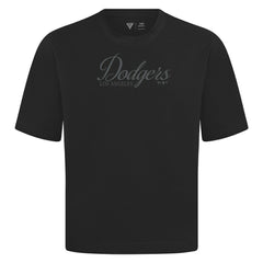 Black Los Angeles Dodgers Levelwear Ethereal Oversized Luxe Signature Knit T-Shirt
