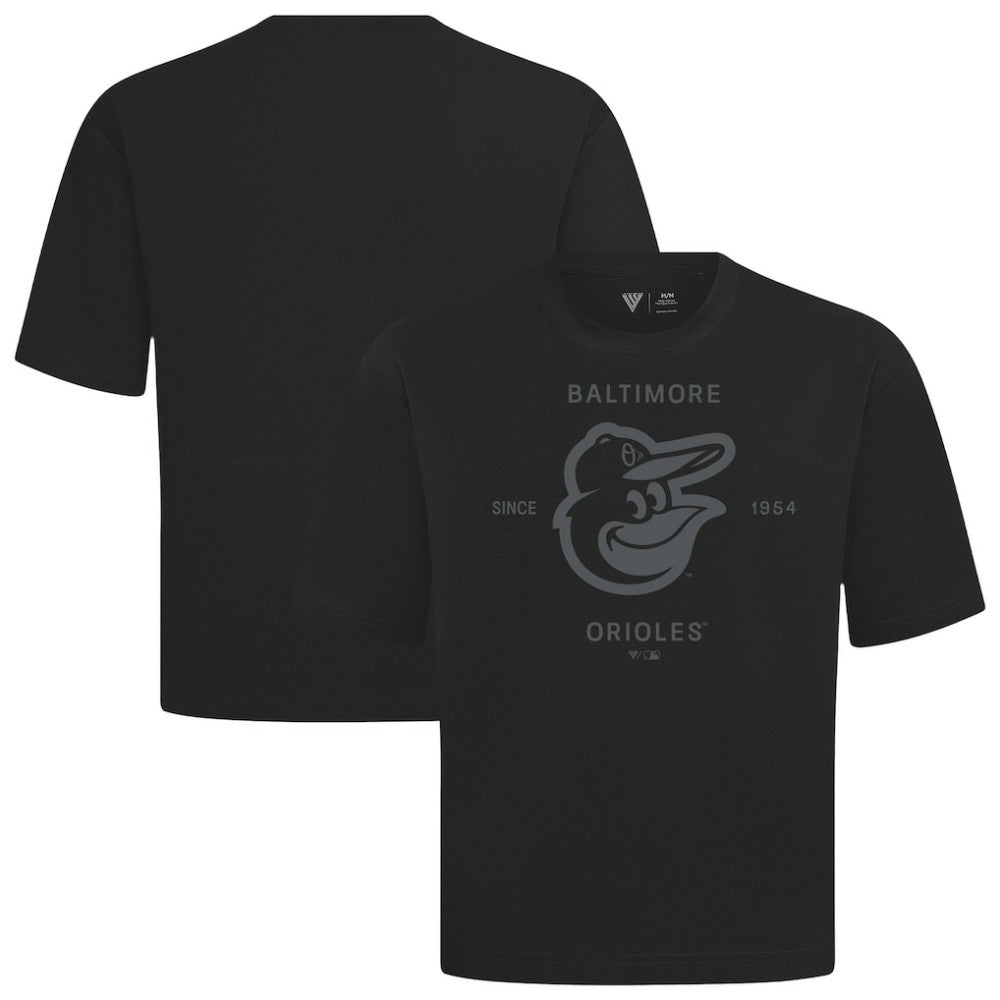 Black Baltimore Orioles Levelwear Crossway Oversized Luxe Signature Knit T-Shirt