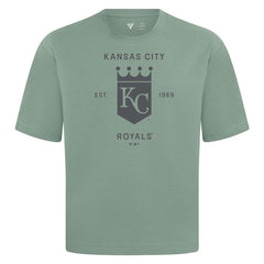 Green Kansas City Royals Levelwear Crossway Oversized Luxe Signature Knit T-Shirt