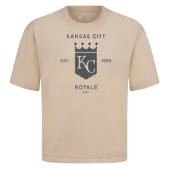 Khaki Kansas City Royals Levelwear Crossway Oversized Luxe Signature Knit T-Shirt