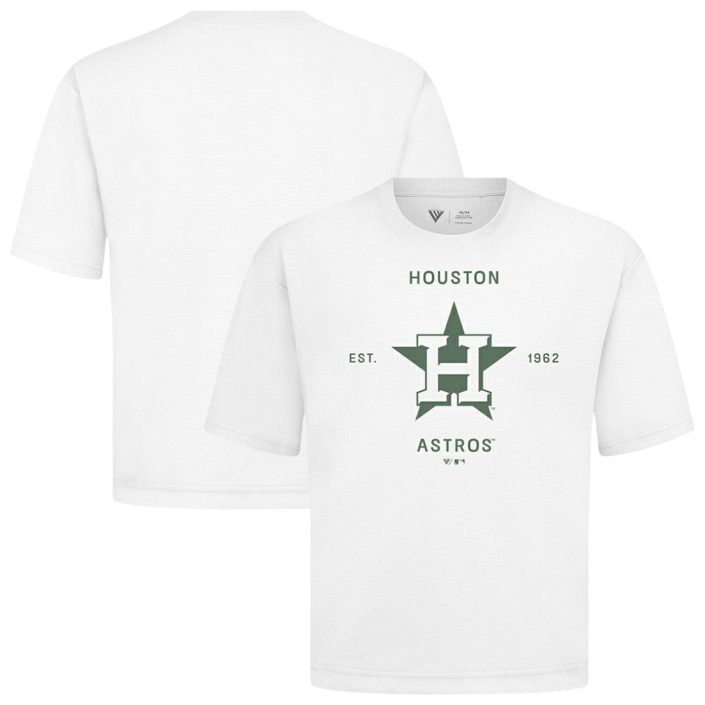 White Houston Astros Levelwear Crossway Oversized Luxe Signature Knit T-Shirt