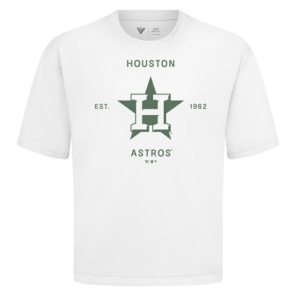 White Houston Astros Levelwear Crossway Oversized Luxe Signature Knit T-Shirt