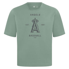Green Los Angeles Angels Levelwear Crossway Oversized Luxe Signature Knit T-Shirt