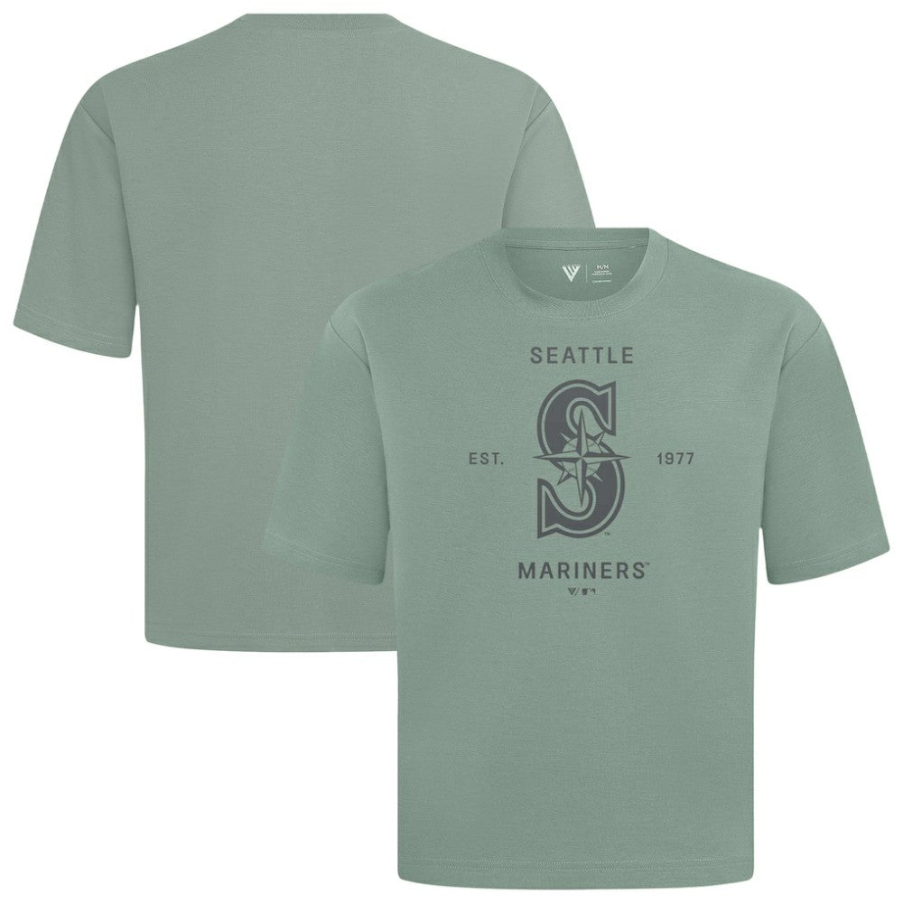 Green Seattle Mariners Levelwear Crossway Oversized Luxe Signature Knit T-Shirt