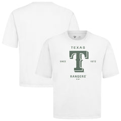 White Texas Rangers Levelwear Crossway Oversized Luxe Signature Knit T-Shirt