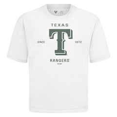 White Texas Rangers Levelwear Crossway Oversized Luxe Signature Knit T-Shirt
