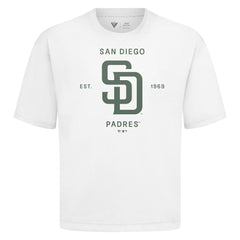 White San Diego Padres Levelwear Crossway Oversized Luxe Signature Knit T-Shirt