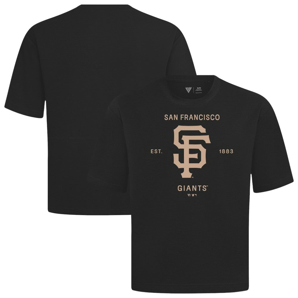 Black San Francisco Giants Levelwear Crossway Oversized Luxe Signature Knit T-Shirt