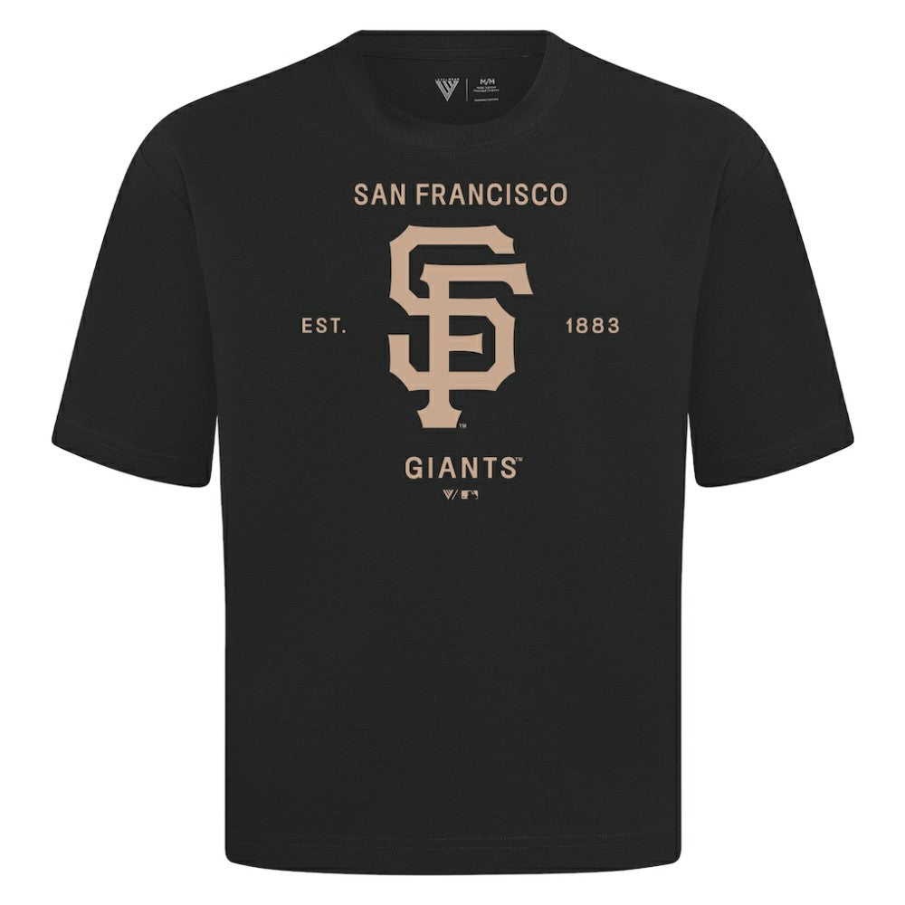 Black San Francisco Giants Levelwear Crossway Oversized Luxe Signature Knit T-Shirt