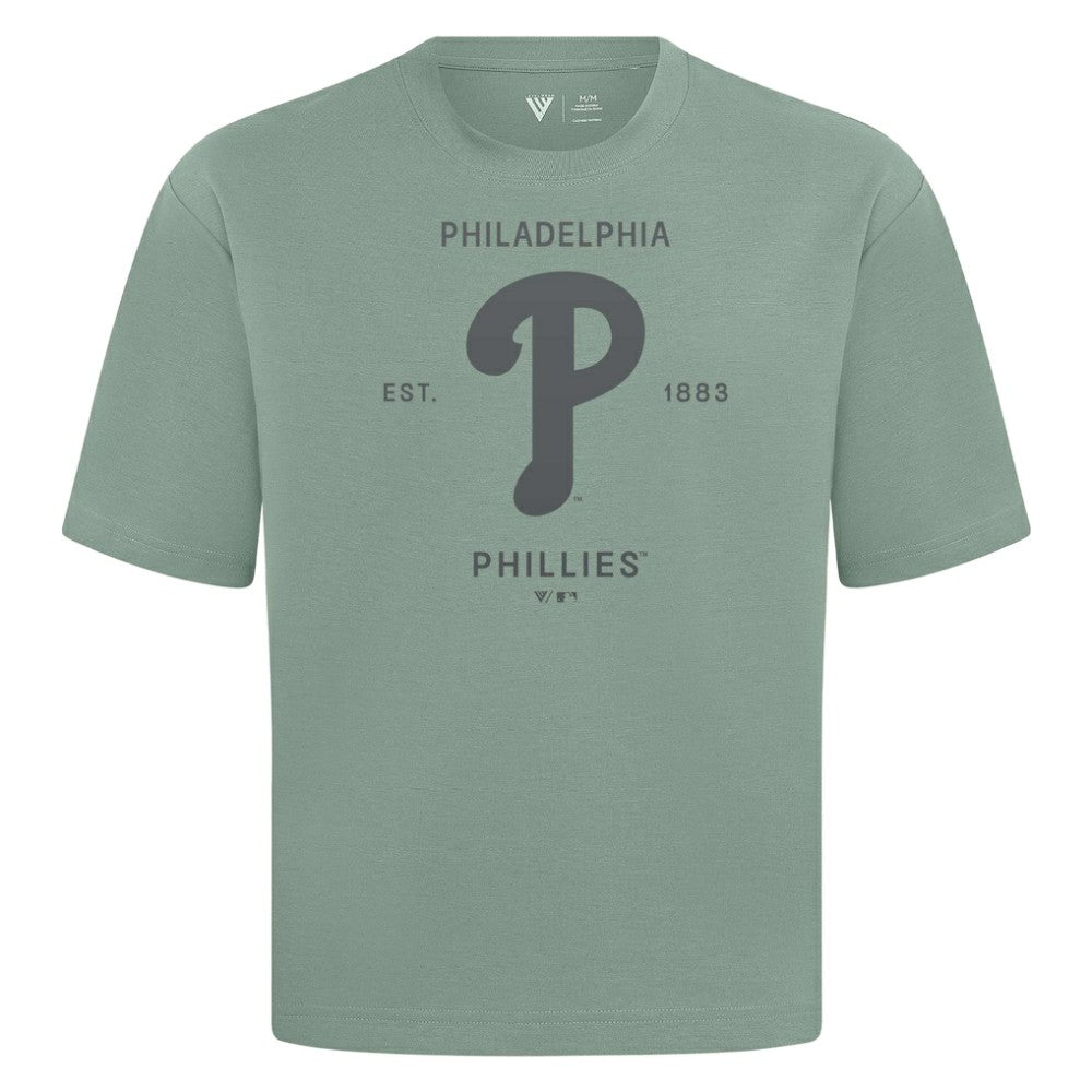 Green Philadelphia Phillies Levelwear Crossway Oversized Luxe Signature Knit T-Shirt