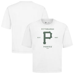 White Pittsburgh Pirates Levelwear Crossway Oversized Luxe Signature Knit T-Shirt