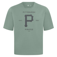 Green Pittsburgh Pirates Levelwear Crossway Oversized Luxe Signature Knit T-Shirt
