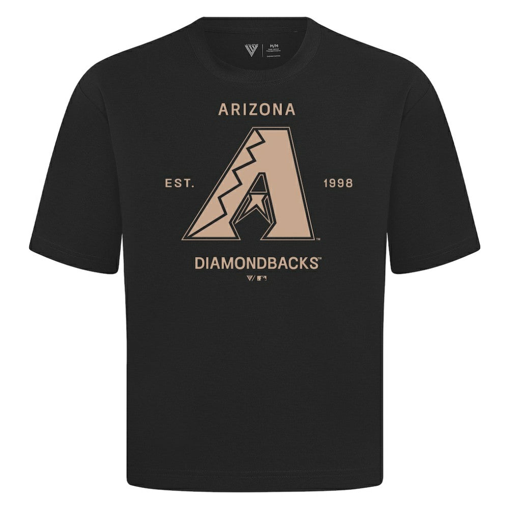 Black Arizona Diamondbacks Levelwear Crossway Oversized Luxe Signature Knit T-Shirt