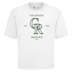 White Colorado Rockies Levelwear Crossway Oversized Luxe Signature Knit T-Shirt