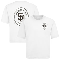 White San Diego Padres Levelwear Signet Oversized Luxe Signature Knit T-Shirt