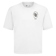 White San Diego Padres Levelwear Signet Oversized Luxe Signature Knit T-Shirt