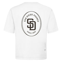 White San Diego Padres Levelwear Signet Oversized Luxe Signature Knit T-Shirt