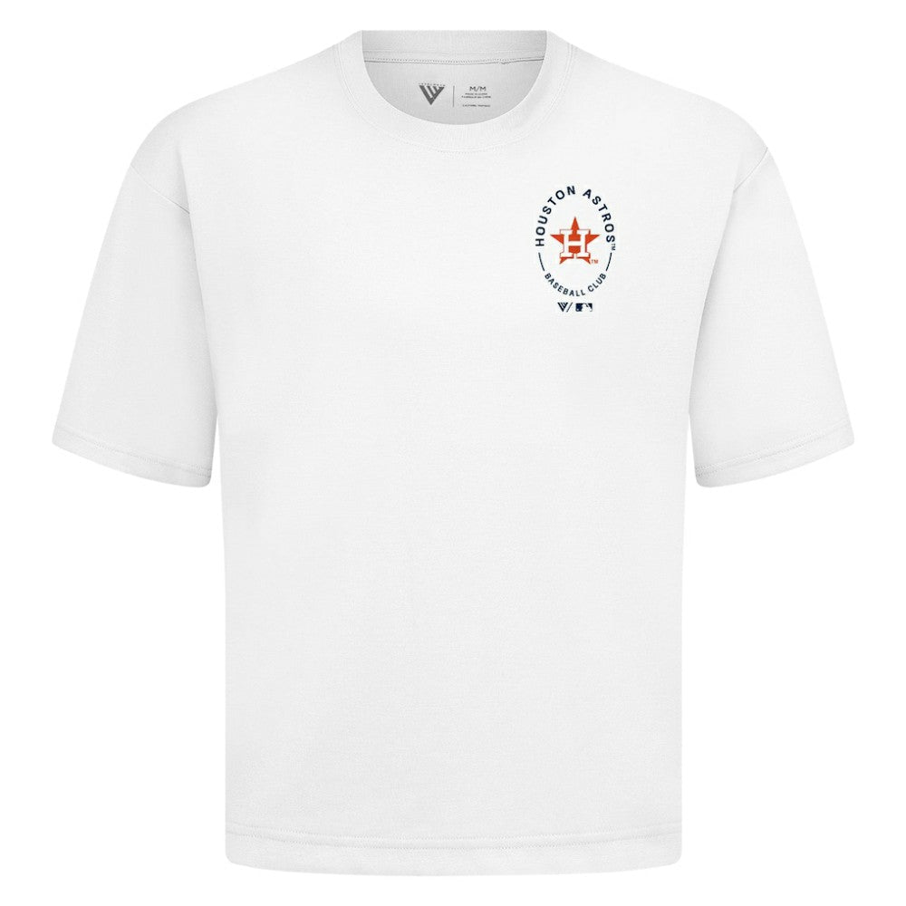 White Houston Astros Levelwear Signet Oversized Luxe Signature Knit T-Shirt