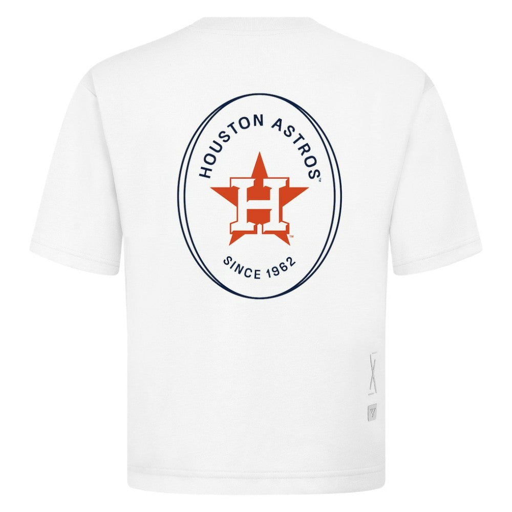 White Houston Astros Levelwear Signet Oversized Luxe Signature Knit T-Shirt