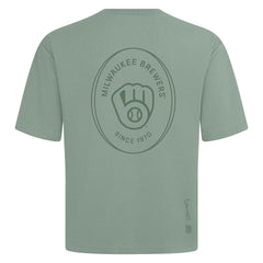 Green Milwaukee Brewers Levelwear Signet Oversized Luxe Signature Knit T-Shirt