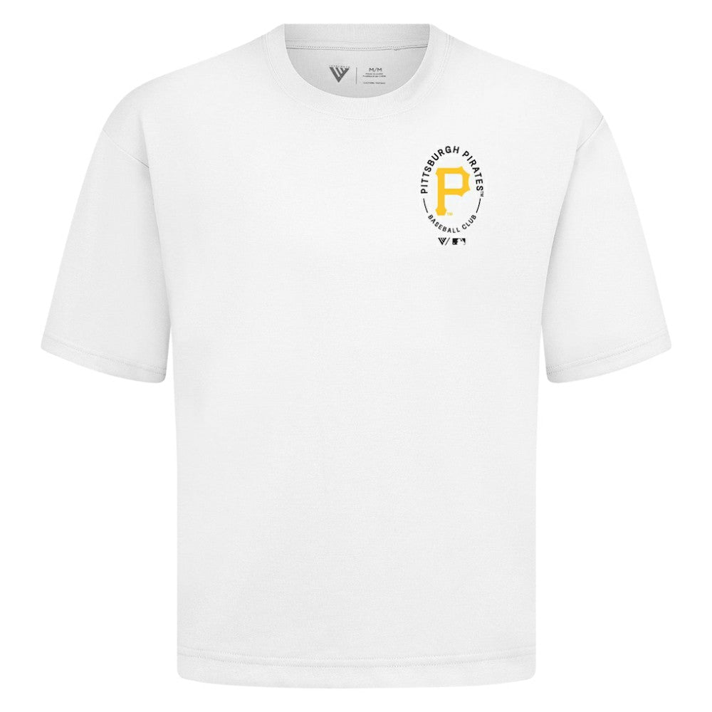 White Pittsburgh Pirates Levelwear Signet Oversized Luxe Signature Knit T-Shirt