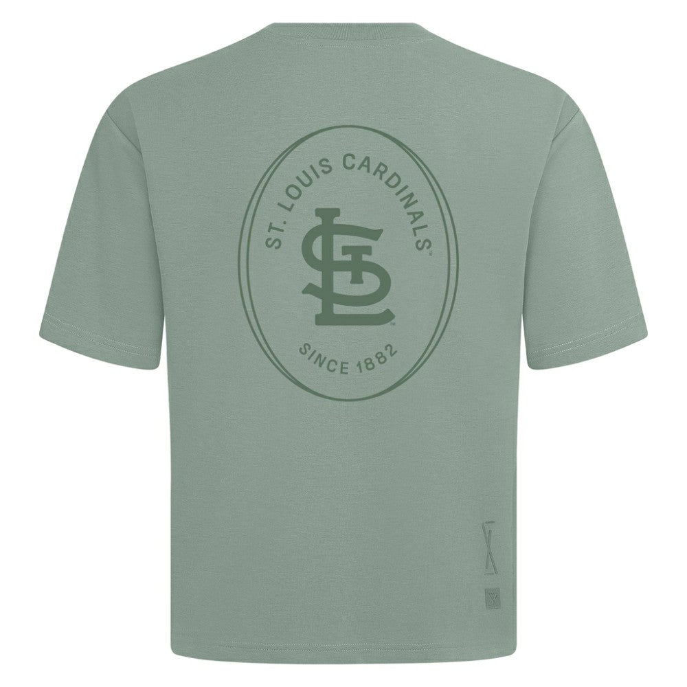 Green St. Louis Cardinals Levelwear Signet Oversized Luxe Signature Knit T-Shirt
