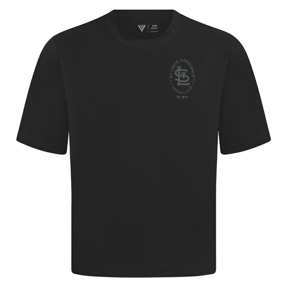 Black St. Louis Cardinals Levelwear Signet Oversized Luxe Signature Knit T-Shirt