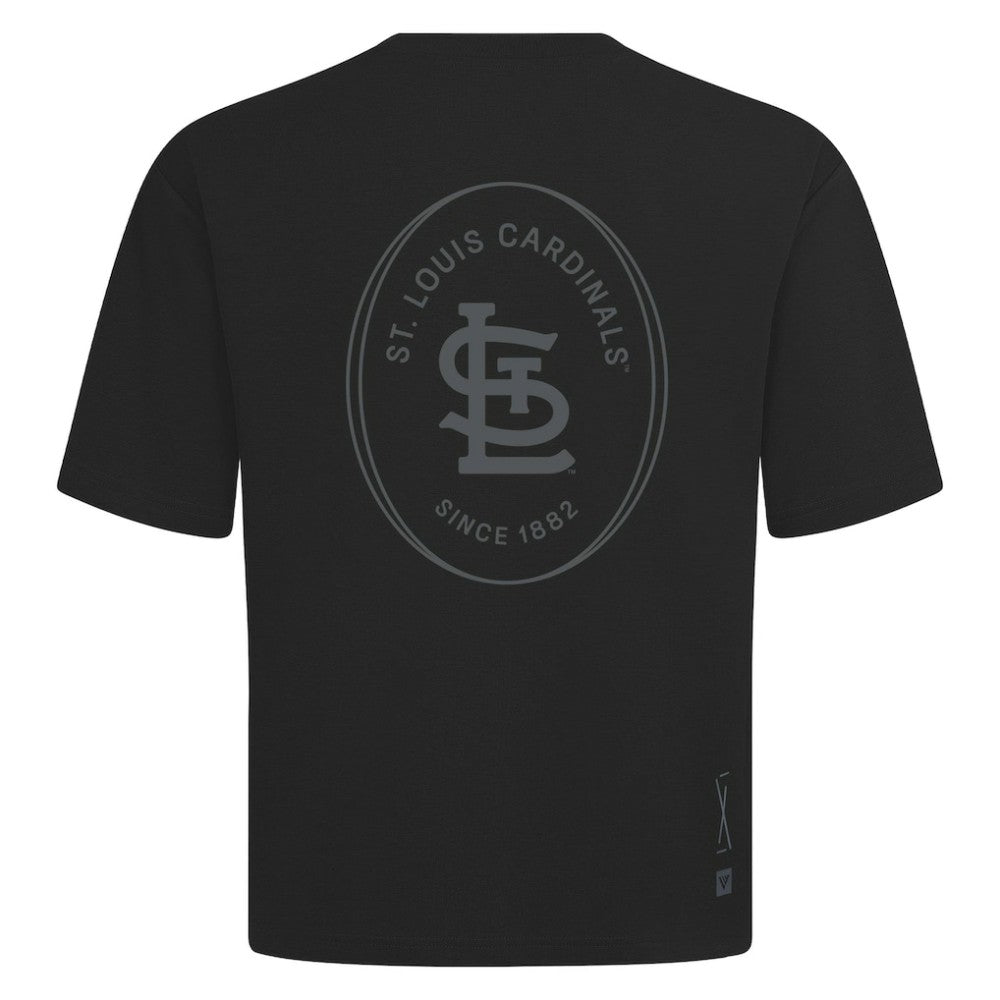 Black St. Louis Cardinals Levelwear Signet Oversized Luxe Signature Knit T-Shirt