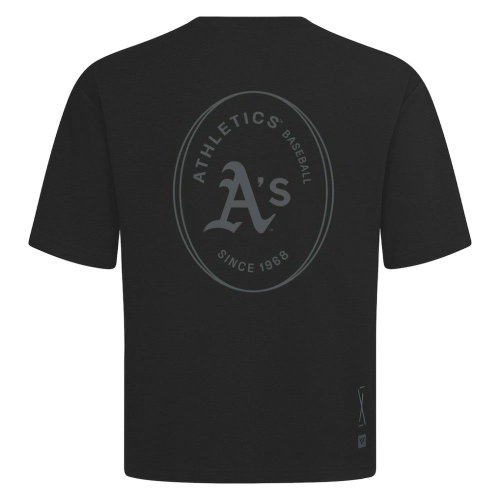 Black Athletics Levelwear Signet Oversized Luxe Signature Knit T-Shirt