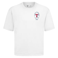 White Texas Rangers Levelwear Signet Oversized Luxe Signature Knit T-Shirt
