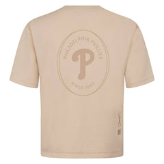 Khaki Philadelphia Phillies Levelwear Signet Oversized Luxe Signature Knit T-Shirt