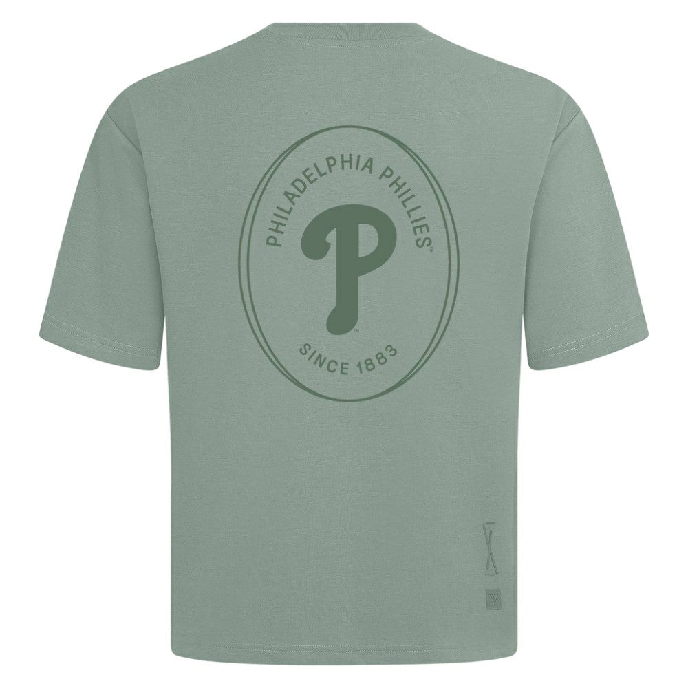 Green Philadelphia Phillies Levelwear Signet Oversized Luxe Signature Knit T-Shirt