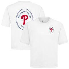 White Philadelphia Phillies Levelwear Signet Oversized Luxe Signature Knit T-Shirt