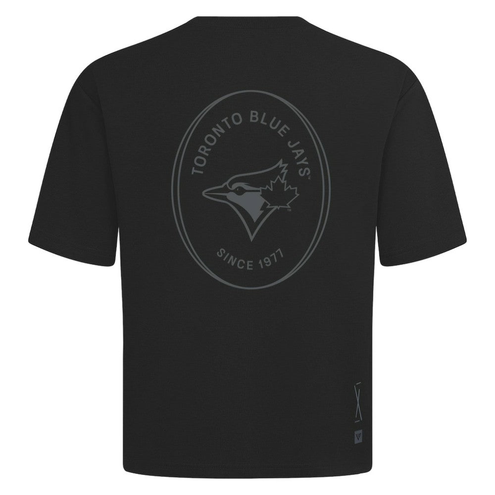 Black Toronto Blue Jays Levelwear Signet Oversized Luxe Signature Knit T-Shirt