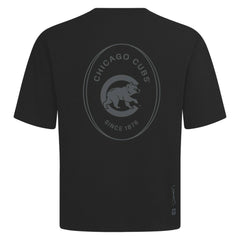 Black Chicago Cubs Levelwear Signet Oversized Luxe Signature Knit T-Shirt