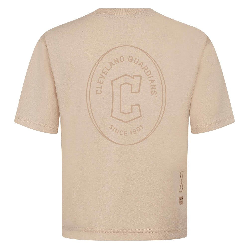Khaki Cleveland Guardians Levelwear Signet Oversized Luxe Signature Knit T-Shirt