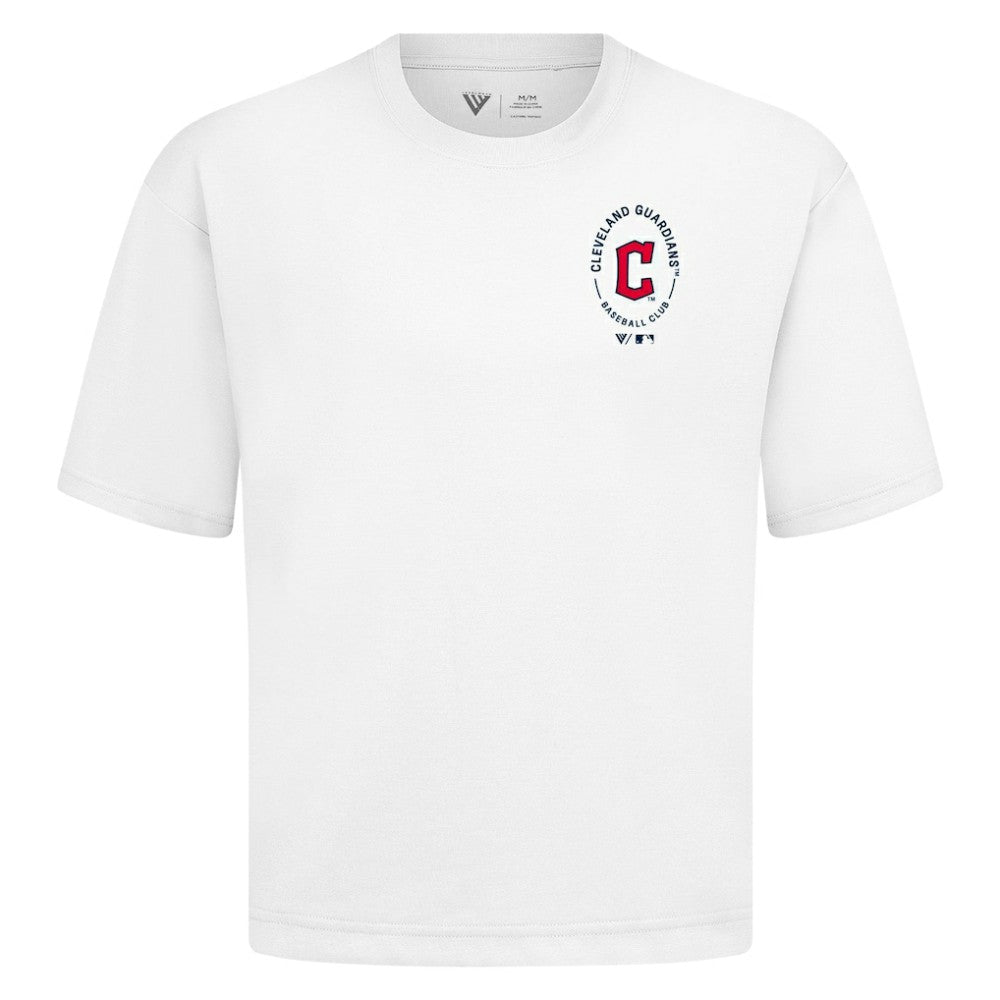 White Cleveland Guardians Levelwear Signet Oversized Luxe Signature Knit T-Shirt