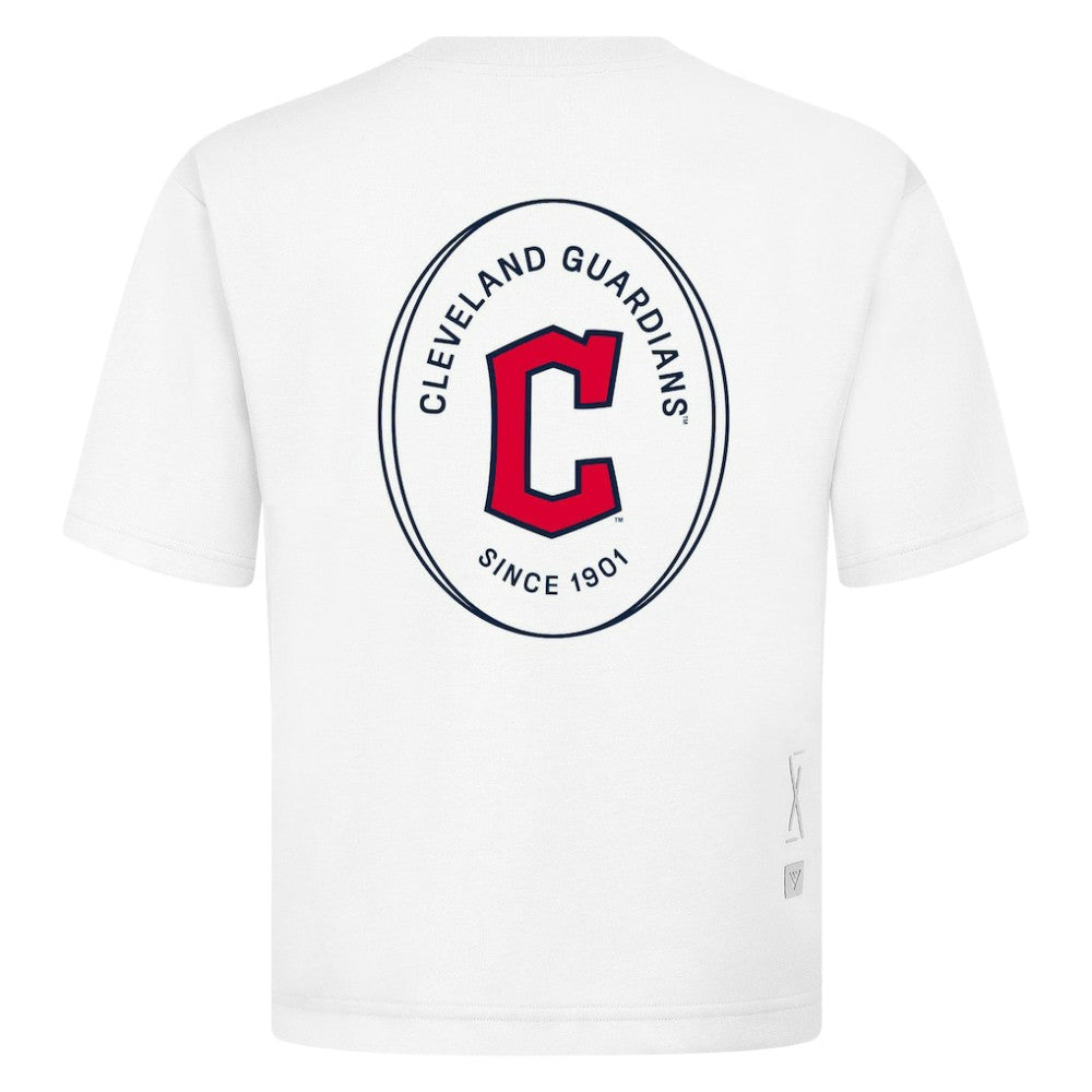 White Cleveland Guardians Levelwear Signet Oversized Luxe Signature Knit T-Shirt