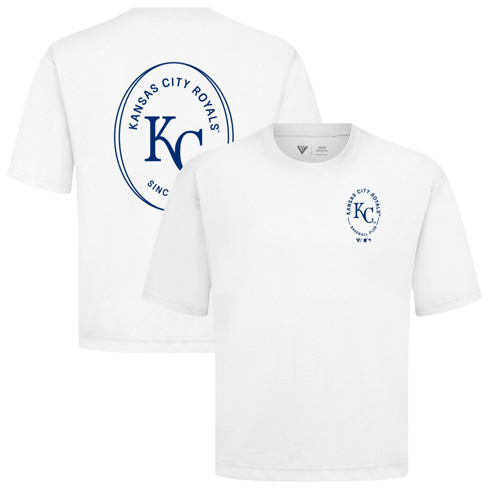 White Kansas City Royals Levelwear Signet Oversized Luxe Signature Knit T-Shirt