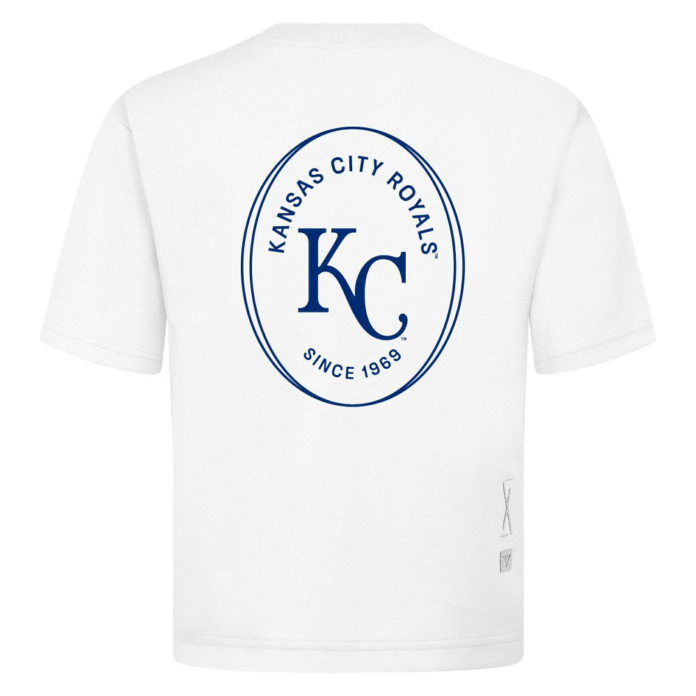 White Kansas City Royals Levelwear Signet Oversized Luxe Signature Knit T-Shirt