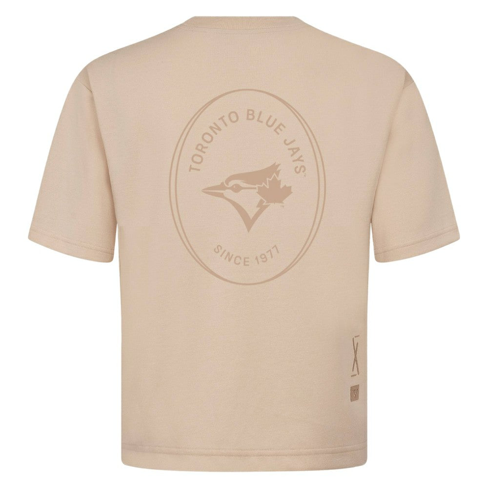 Khaki Toronto Blue Jays Levelwear Signet Oversized Luxe Signature Knit T-Shirt