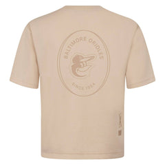 Khaki Baltimore Orioles Levelwear Signet Oversized Luxe Signature Knit T-Shirt