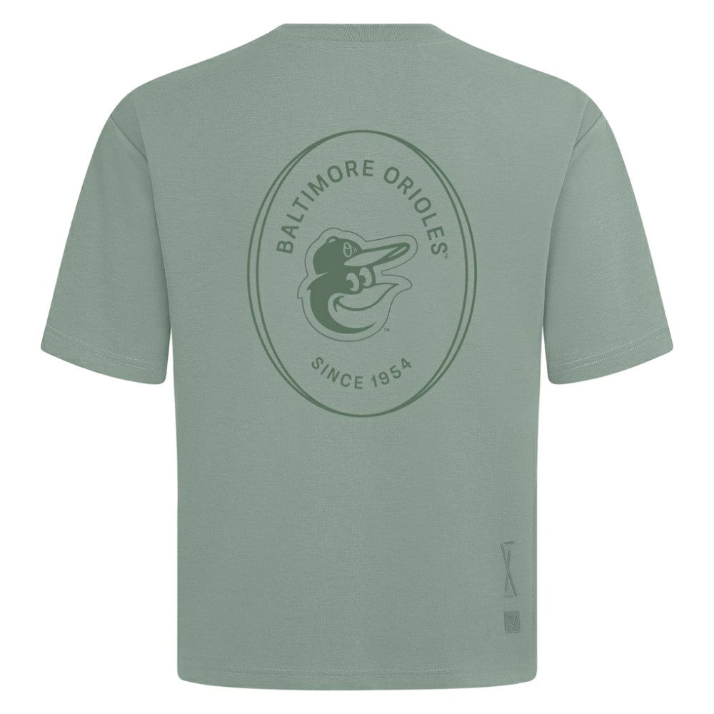 Green Baltimore Orioles Levelwear Signet Oversized Luxe Signature Knit T-Shirt