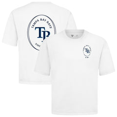 White Tampa Bay Rays Levelwear Signet Oversized Luxe Signature Knit T-Shirt