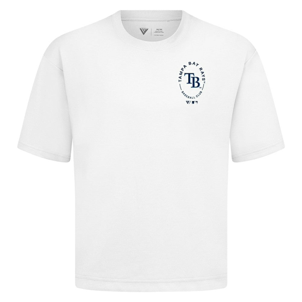 White Tampa Bay Rays Levelwear Signet Oversized Luxe Signature Knit T-Shirt
