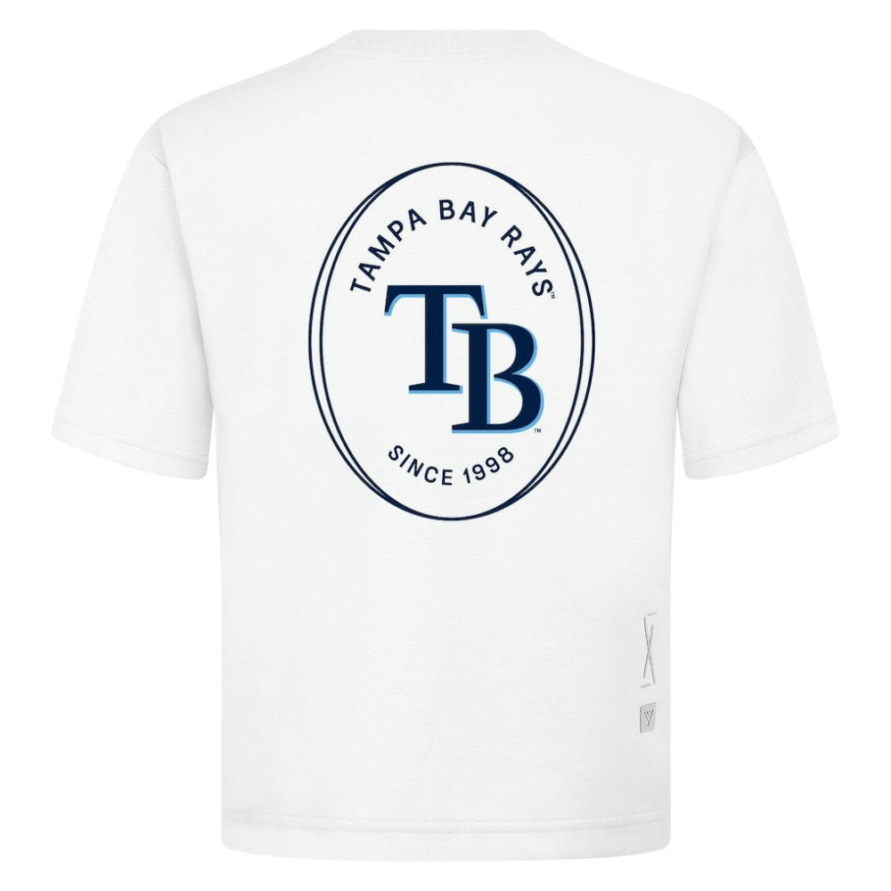 White Tampa Bay Rays Levelwear Signet Oversized Luxe Signature Knit T-Shirt