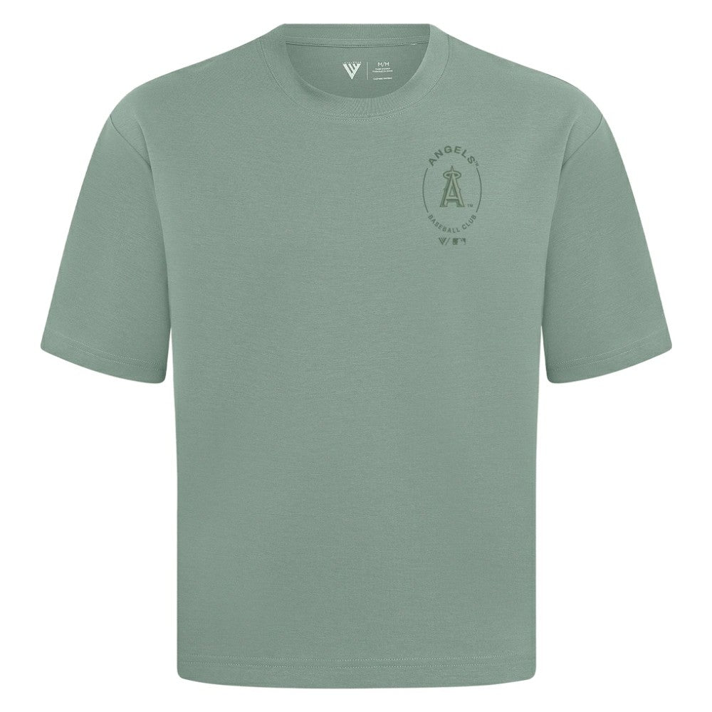 Green Los Angeles Angels Levelwear Register Oversized Luxe Signature Knit T-Shirt